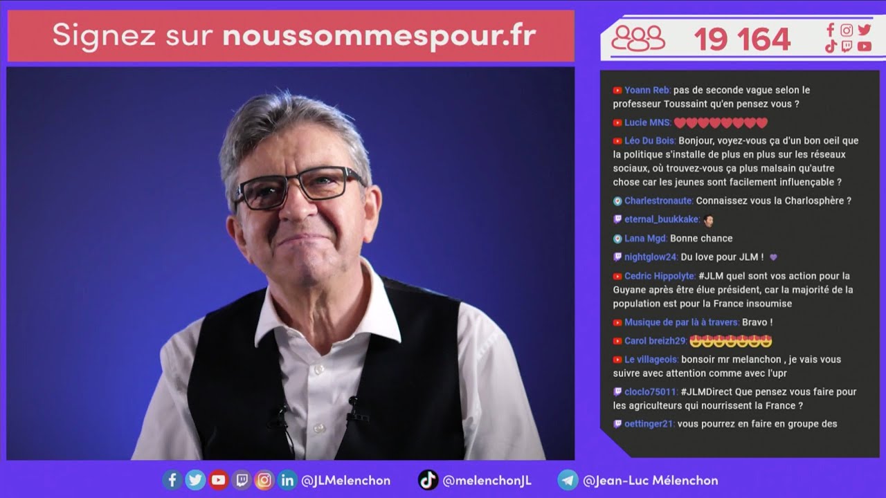 Après le 20h de TF1 Jean Luc Mélenchon répond à vos questions