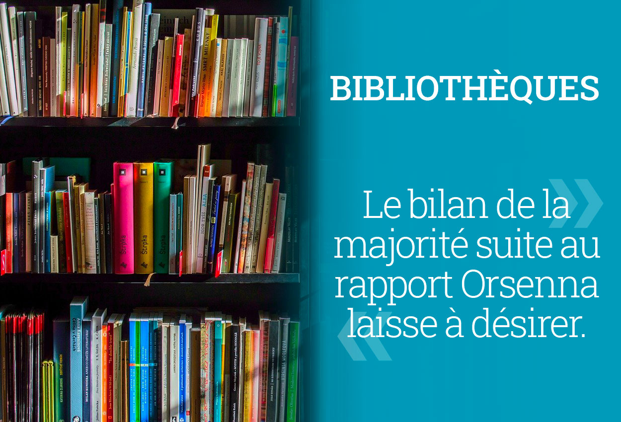 Bibliothèques : le bilan de la majorité suite au rapport Orsenna laisse à désirer