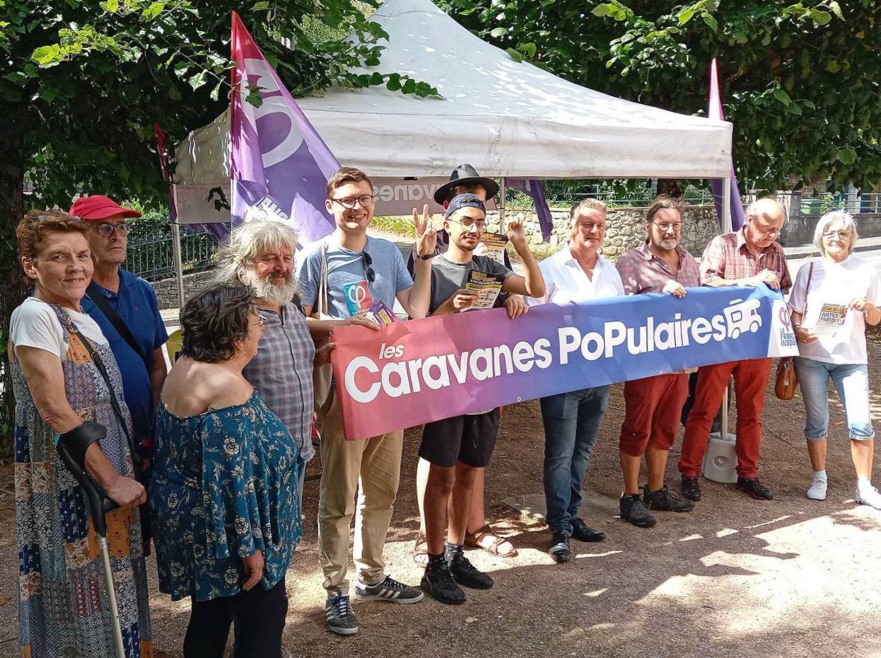 LES CARAVANES POPULAIRES CONTRE LA VIE CHÈRE - Jour 5 : étapes de Figeac et Aubenas